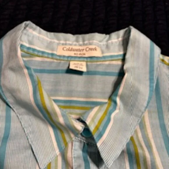 Coldwater Creek No Iron Woman's 2X 3/4 sleeve blouse. GUC - Picture 7 of 12
